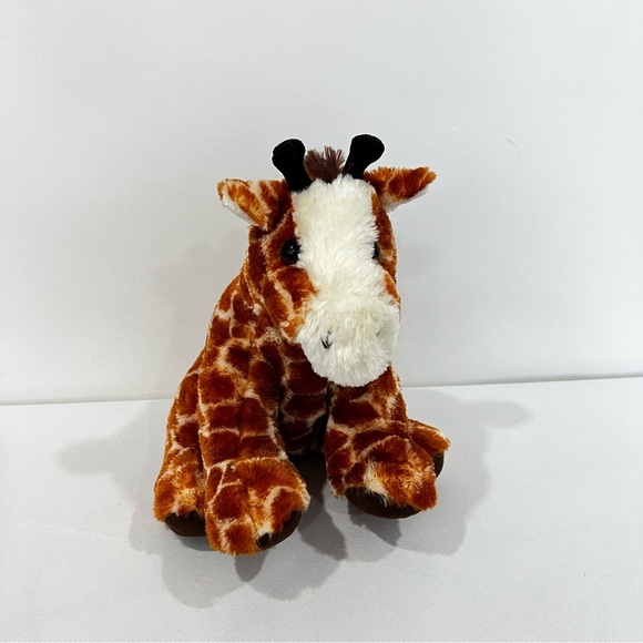 Aurora Giraffe Full Body Seating Position Brown Cream Size 14" Soft - Picture 2 of 8